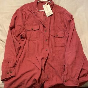 Pink Urban Outfitters Oversized Corduroy Button Up